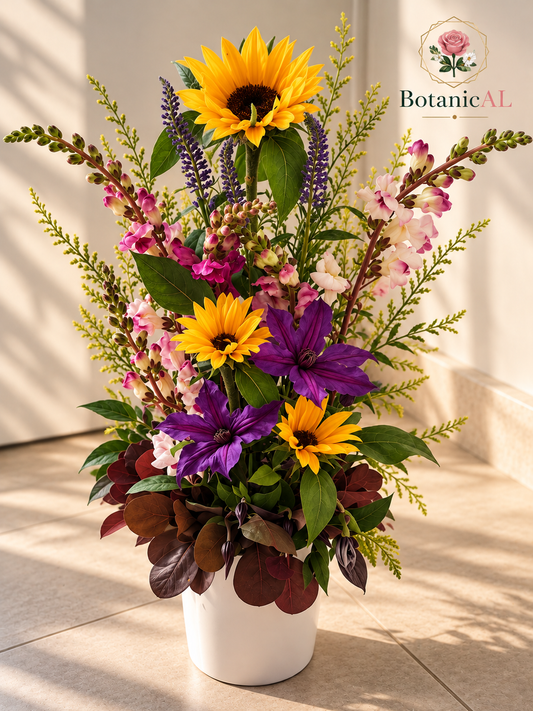 Bouquet Éclat, composition florale colorée et lumineuse